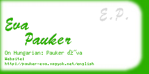 eva pauker business card